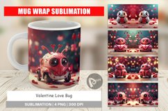 Mug sublimation design Valentine Love Bug Product Image 1