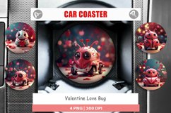 Car Coaster Valentine Love Bug Product Image 1