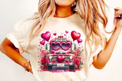 Valentines Day Love Bus PNG, Bus Driver PNG, School Bus PNG Product Image 3