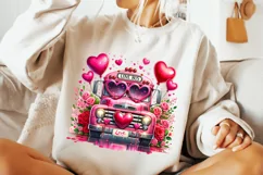 Valentines Day Love Bus PNG, Bus Driver PNG, School Bus PNG Product Image 2