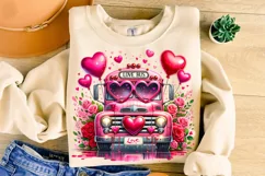 Valentines Day Love Bus PNG, Bus Driver PNG, School Bus PNG Product Image 1