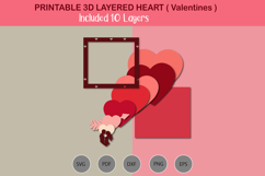 3D Layered Couples in heart Product Image 3
