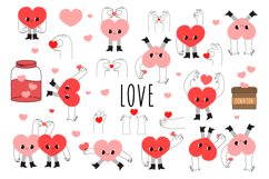 Valentines Day Heart Characters Clipart Product Image 1
