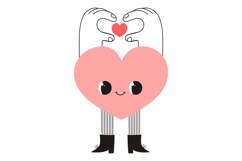 Valentines Day Heart Characters Clipart Product Image 11