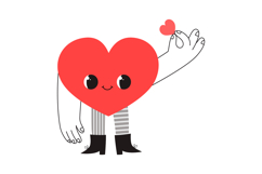 Valentines Day Heart Characters Clipart Product Image 13