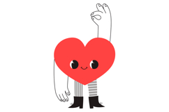Valentines Day Heart Characters Clipart Product Image 14