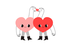 Valentines Day Heart Characters Clipart Product Image 8