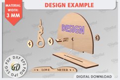 3D Valentine Love Meter Laser Cut. Valentines Day Gifts SVG Product Image 2