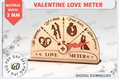 3D Valentine Love Meter Laser Cut. Valentines Day Gifts SVG Product Image 1