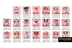 Valentine Magnet Bundle Dog Sublimation Fridge Magnet PNG 2