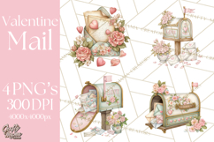 Romantic Valentine Letters &amp; Mail PNG Cute Stationery Product Image 1