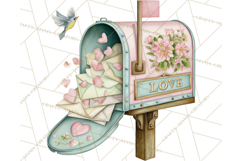 Romantic Valentine Letters &amp; Mail PNG Cute Stationery Product Image 2