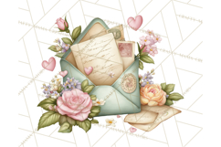 Romantic Valentine Letters &amp; Mail PNG Cute Stationery Product Image 5