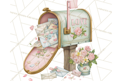 Romantic Valentine Letters &amp; Mail PNG Cute Stationery Product Image 4