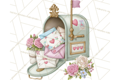 Romantic Valentine Letters &amp; Mail PNG Cute Stationery Product Image 4