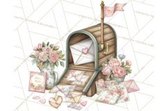 Romantic Valentine Letters &amp; Mail PNG Cute Stationery Product Image 4
