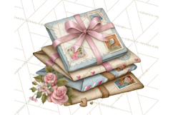 Romantic Valentine Letters &amp; Mail PNG Cute Stationery Product Image 4