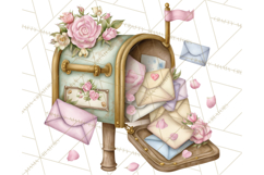 Romantic Valentine Letters &amp; Mail PNG Cute Stationery Product Image 5