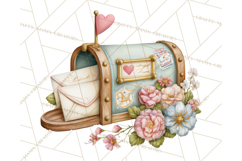 Romantic Valentine Letters &amp; Mail PNG Cute Stationery Product Image 3