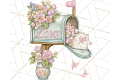 Romantic Valentine Letters &amp; Mail PNG Cute Stationery Product Image 4