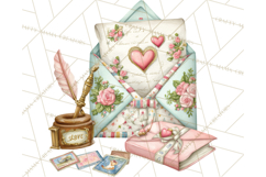 Romantic Valentine Letters &amp; Mail PNG Cute Stationery Product Image 3
