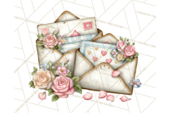 Romantic Valentine Letters &amp; Mail PNG Cute Stationery Product Image 2