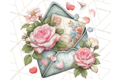 Romantic Valentine Letters &amp; Mail PNG Cute Stationery Product Image 3