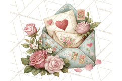 Romantic Valentine Letters &amp; Mail PNG Cute Stationery Product Image 4