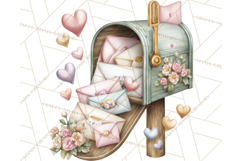 Romantic Valentine Letters &amp; Mail PNG Cute Stationery Product Image 4