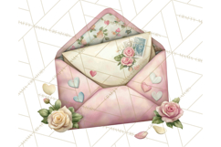 Romantic Valentine Letters &amp; Mail PNG Cute Stationery Product Image 5