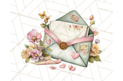 Romantic Valentine Letters &amp; Mail PNG Cute Stationery Product Image 3