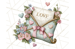Romantic Valentine Letters &amp; Mail PNG Cute Stationery Product Image 4