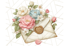 Romantic Valentine Letters &amp; Mail PNG Cute Stationery Product Image 2