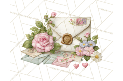 Romantic Valentine Letters &amp; Mail PNG Cute Stationery Product Image 5