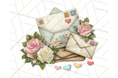 Romantic Valentine Letters &amp; Mail PNG Cute Stationery Product Image 4
