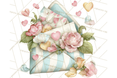 Romantic Valentine Letters &amp; Mail PNG Cute Stationery Product Image 5