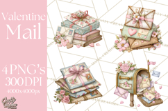 Romantic Valentine Letters &amp; Mail PNG Cute Stationery Product Image 1