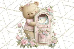 Whimsical Valentine Mail Clipart PNG Floral Letters Product Image 2