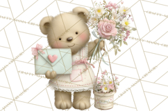 Whimsical Valentine Mail Clipart PNG Floral Letters Product Image 3