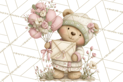 Whimsical Valentine Mail Clipart PNG Floral Letters Product Image 4