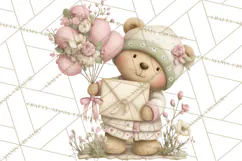 Whimsical Valentine Mail Clipart PNG Floral Letters Product Image 4