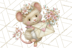 Whimsical Valentine Mail Clipart PNG Floral Letters Product Image 5