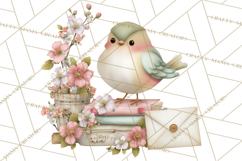 Whimsical Valentine Mail Clipart PNG Floral Letters Product Image 2