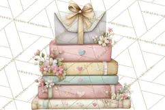 Whimsical Valentine Mail Clipart PNG Floral Letters Product Image 5