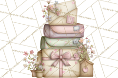 Whimsical Valentine Mail Clipart PNG Floral Letters Product Image 3