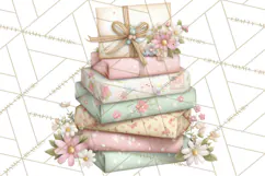 Whimsical Valentine Mail Clipart PNG Floral Letters Product Image 5
