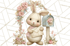 Whimsical Valentine Mail Clipart PNG Floral Letters Product Image 4