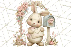 Whimsical Valentine Mail Clipart PNG Floral Letters Product Image 4