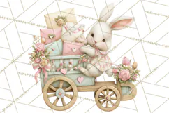 Whimsical Valentine Mail Clipart PNG Floral Letters Product Image 2