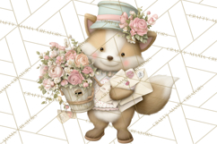 Whimsical Valentine Mail Clipart PNG Floral Letters Product Image 3